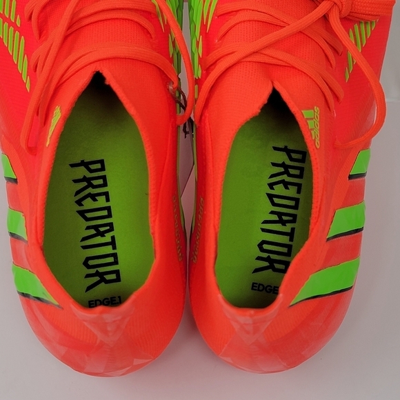 Adidas Predator Edge.1 SG Soccer Cleats Solar Red Green GW1016 Men’s Size 7 New - Picture 11 of 11